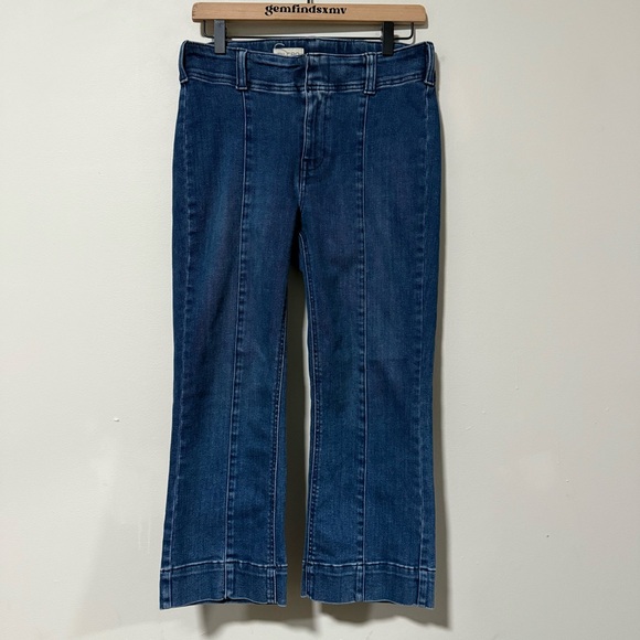 Pilcro Slim 70s High-Rise Crop Flare Jeans Size 28 - Picture 6 of 16